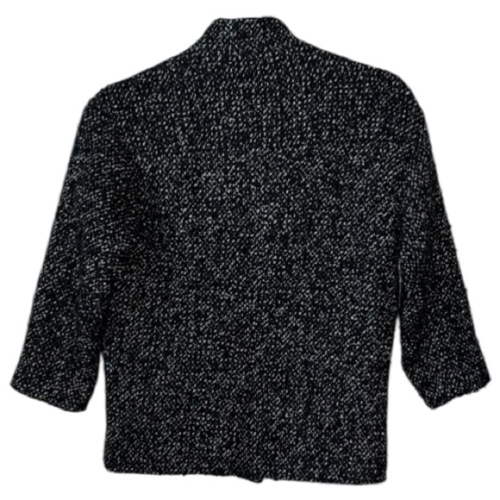 Scotch R'Belle Monochrome Wool Tweed Black And White Peacoat Jacket Size 8 - Picture 2 of 10
